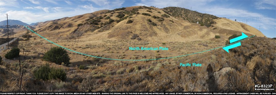 San Andreas Fault at Tejon Pass, Gorman, CA