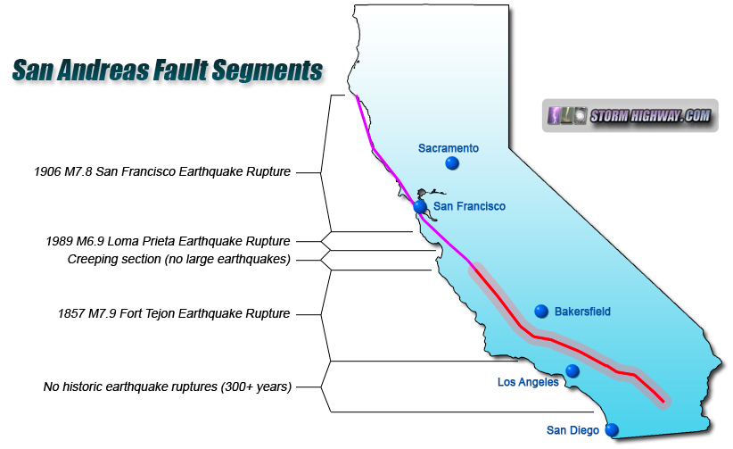 San Andreas Fault map