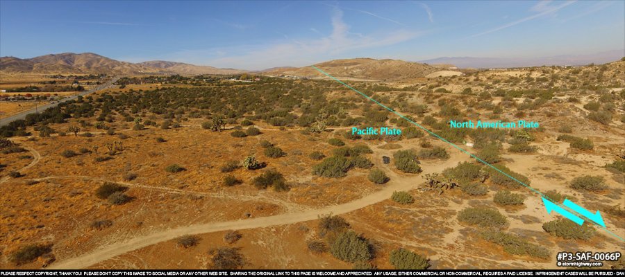 San Andreas Fault zone at Palmdale, CA