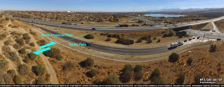 San Andreas Fault zone at Palmdale, CA