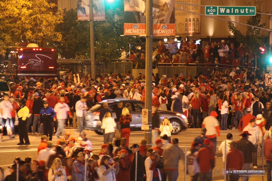 Fans fill downtown streets