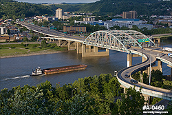 Fort Hill Bridge and river traffic