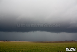 Dark thunderstorm cloud base