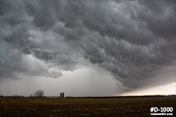 Ominous storm clouds over prairie