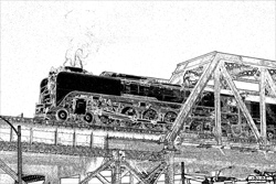 Steam locomotive 844 - pencil sketch