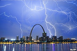 Lightning over St. Louis