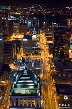 st louis arch night