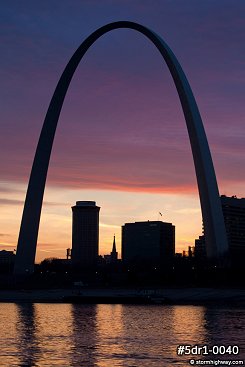 Arch sunset colors