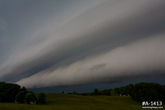 Ominous shelf cloud over rural WV