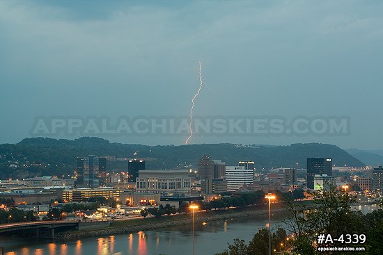 Lightning over downtown Charleston