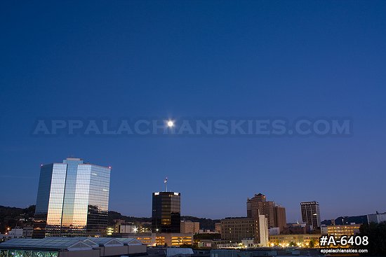 Moonrise skyline east view