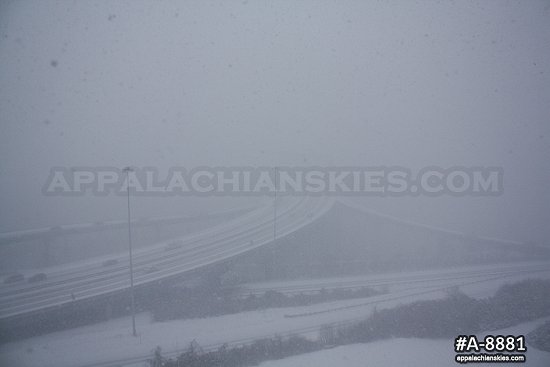 Interstate highway snow whiteout