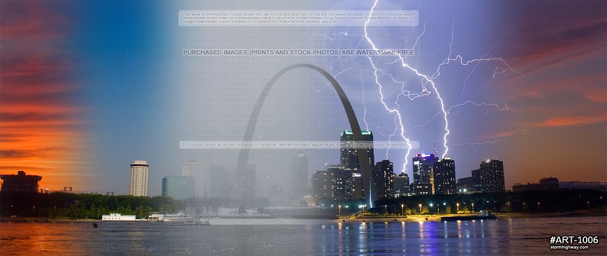 The seasons of St. Louis riverfront photo composite