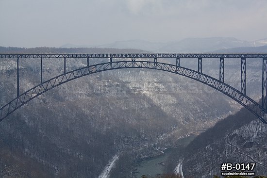 New River Gorge Bridge winter scene