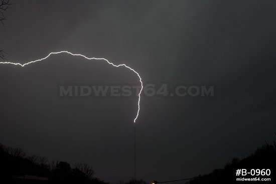 Lightning strikes a TV tower