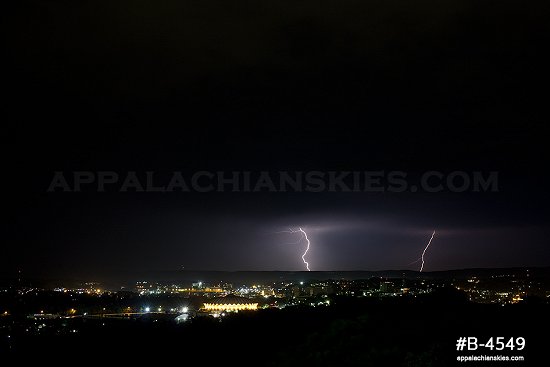 Lightning over Morgantown, WV
