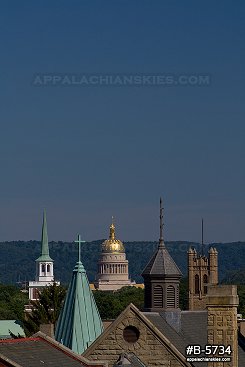 Charleston church steeples and State Capitol