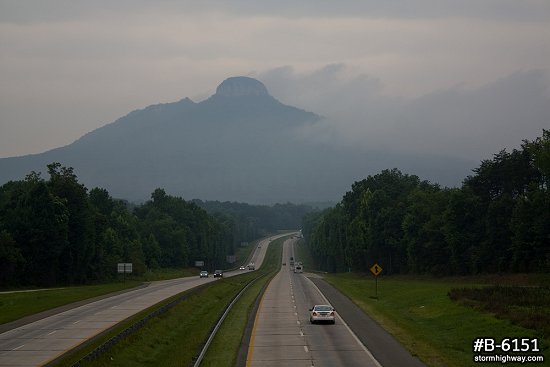 Pilot Mountain foggy mist