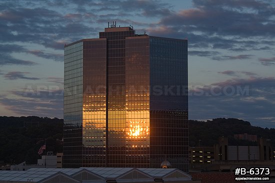 Laidley Tower sunset reflections