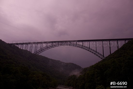 Lightning and New River Gorge Bridge