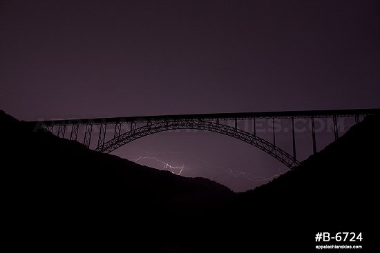 Lightning and New River Gorge Bridge