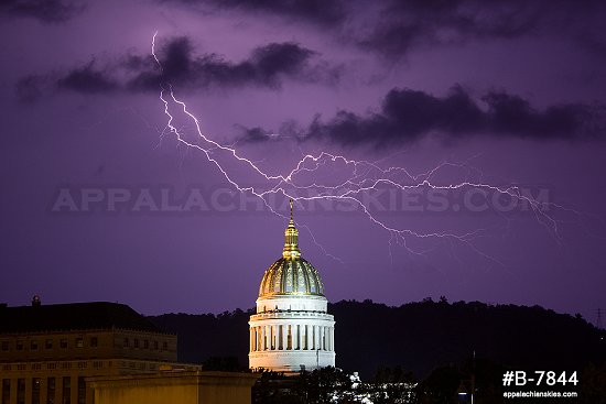 Lightning over the WV State Capitol
