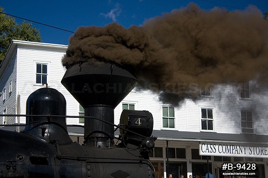 Cass Scenic Railroad locomotive smoke