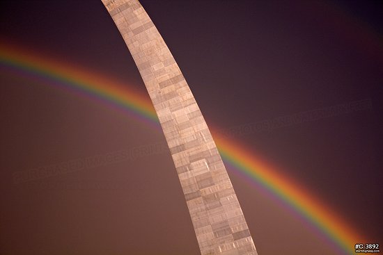 Arch south leg and bright rainbow