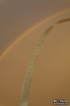 Double rainbow over the St. Louis Gateway Arch