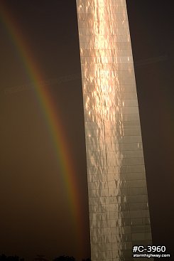 South leg closeup with rainbow background