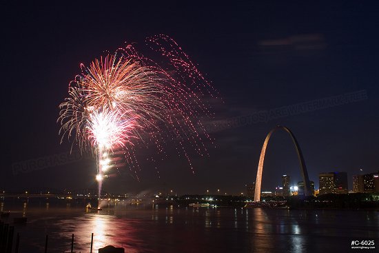 Arch and Mississippi River