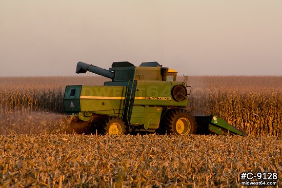 Combine corn harvester 2