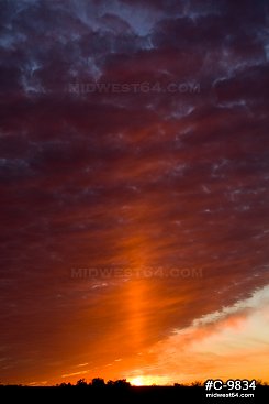 Illinois prairie sunset vivid colors