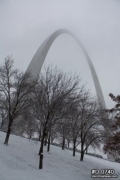 St. Louis Arch grounds snow