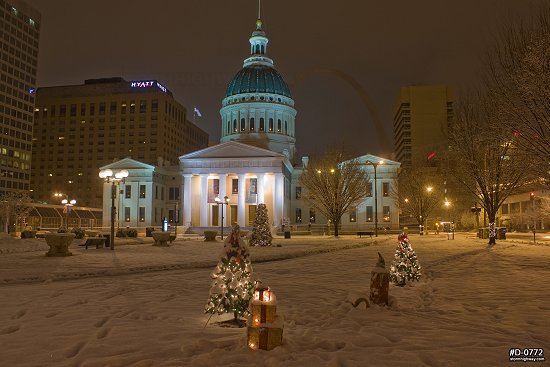 St. Louis downtown Christmas morning