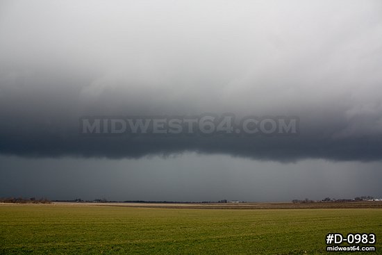 Dark thunderstorm cloud base