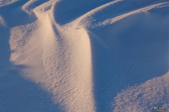 Curving snowdrift formations