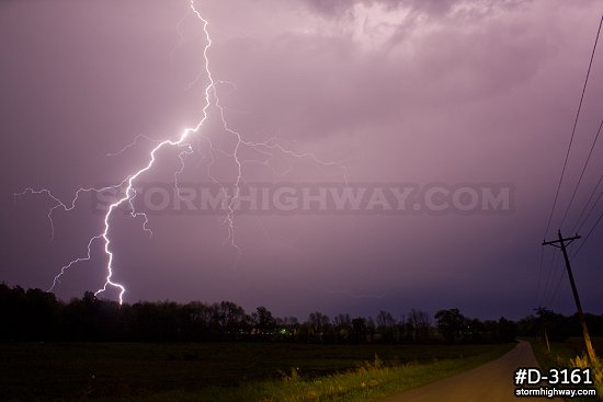 Rural Indiana night storm