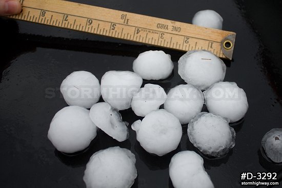 Golfball sized hail stones in rural Illinois