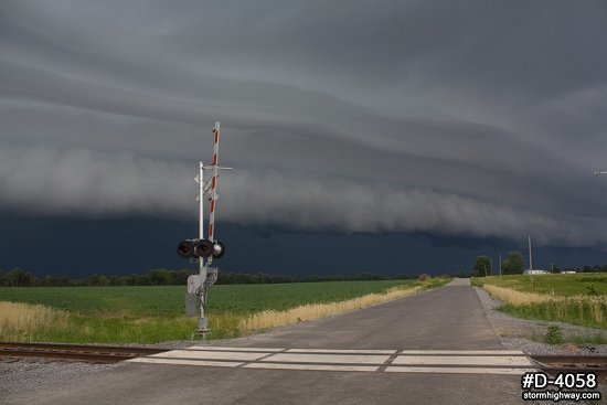 Ominous storm clouds at rr xing