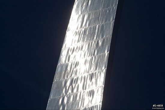 Sunlight reflecting in the Gateway Arch