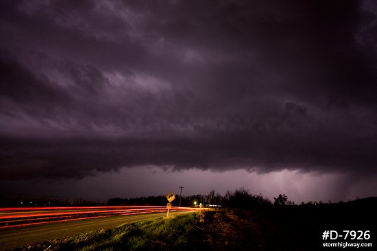 November-illuminated storm clouds near Marion, KY