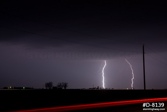 February lightning in New Baden, Illinois
