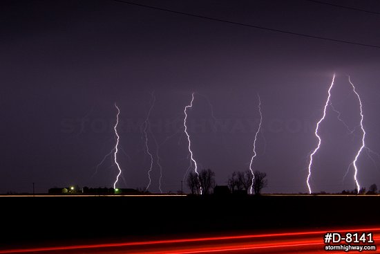 February lightning in New Baden, Illinois