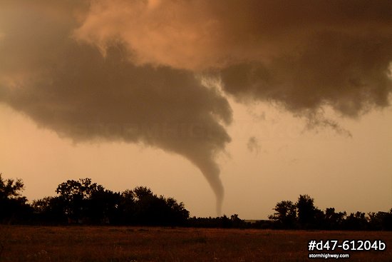 Tornado at sunset at Rock, Kansas