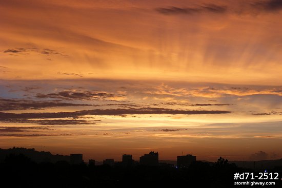 Spectacular sunset over downtown Charleston