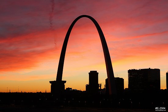 Vivid December Sunset over St. Louis