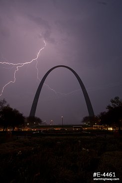 Lightning over the Arch