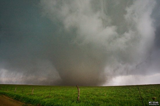 Large EF4 tornado at close range near Bennington, Kansas