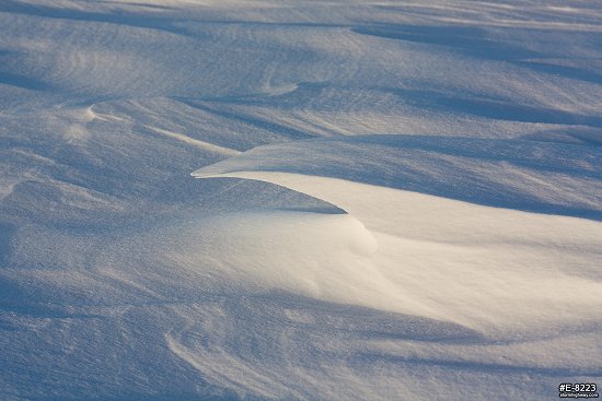 Sculpted snowdrift formation on the Illinois prairie